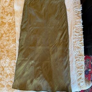 Anthropologie Khaki Maxi Skirt